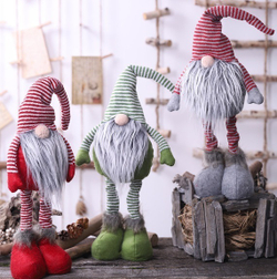 Кукла в полосатой шляпе, красный