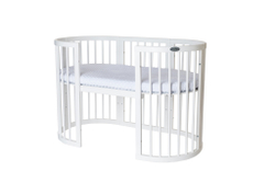 Детская кроватка-трансформер Ingvart Smart Bed 9 в 1 Round (72*72) с сердечками