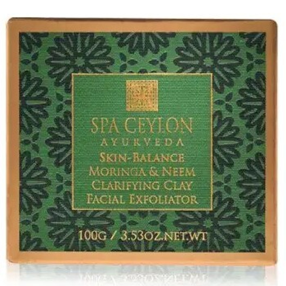 Эксфолиатор осветляющий глиняный для нормальной и жирной кожи Баланс Моринга и Ним, 100 г, SPA Ceylon