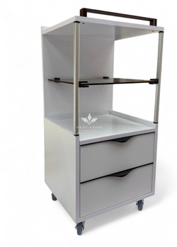 Педикюрний візок BVC скло з розетками