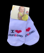 Шкарпетки "I love mum&dad", котон, ТМ "Karatepe socks" (0-6 міс)
