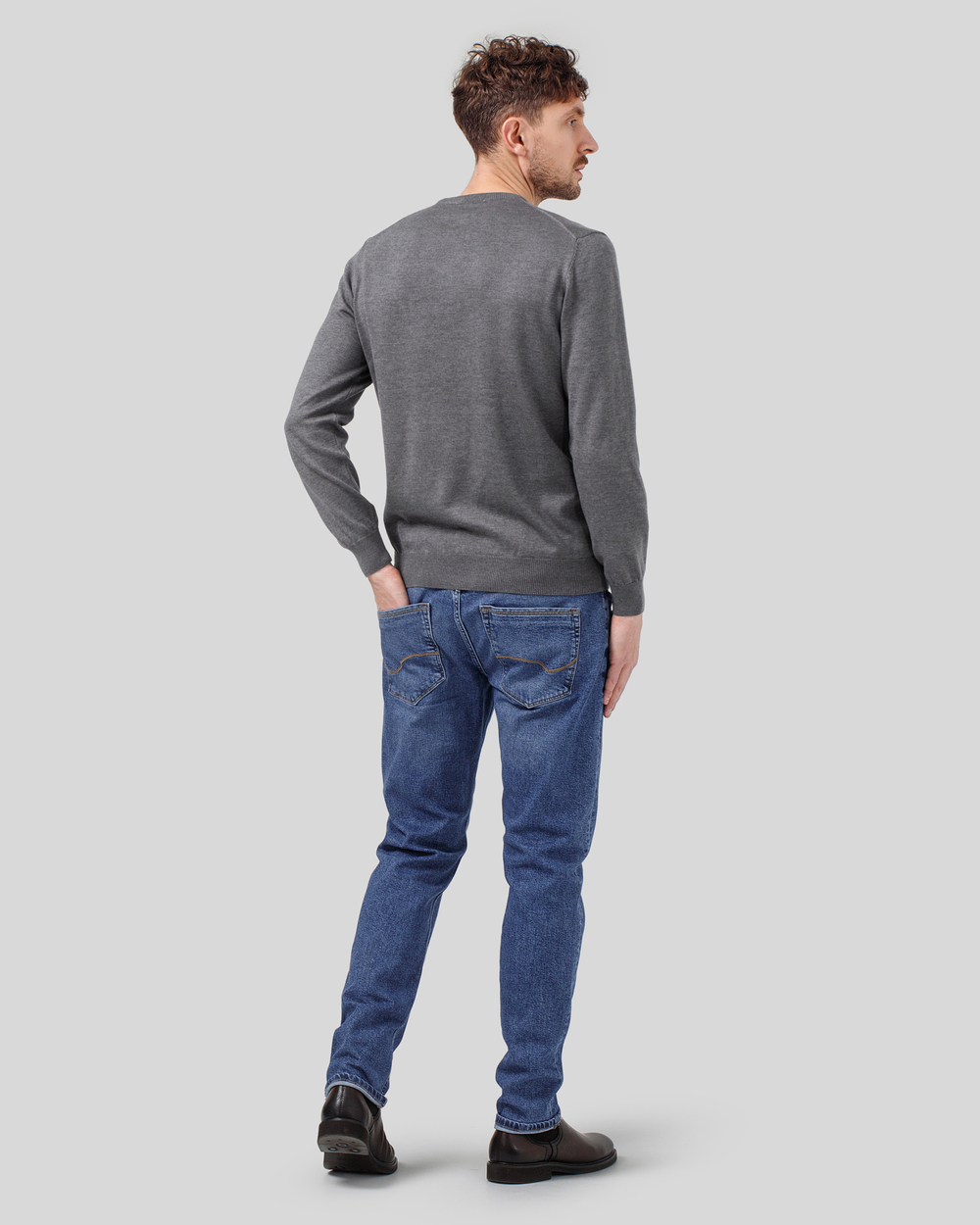 Джемпер чоловічий світло-сірий (арт. 7662300204)