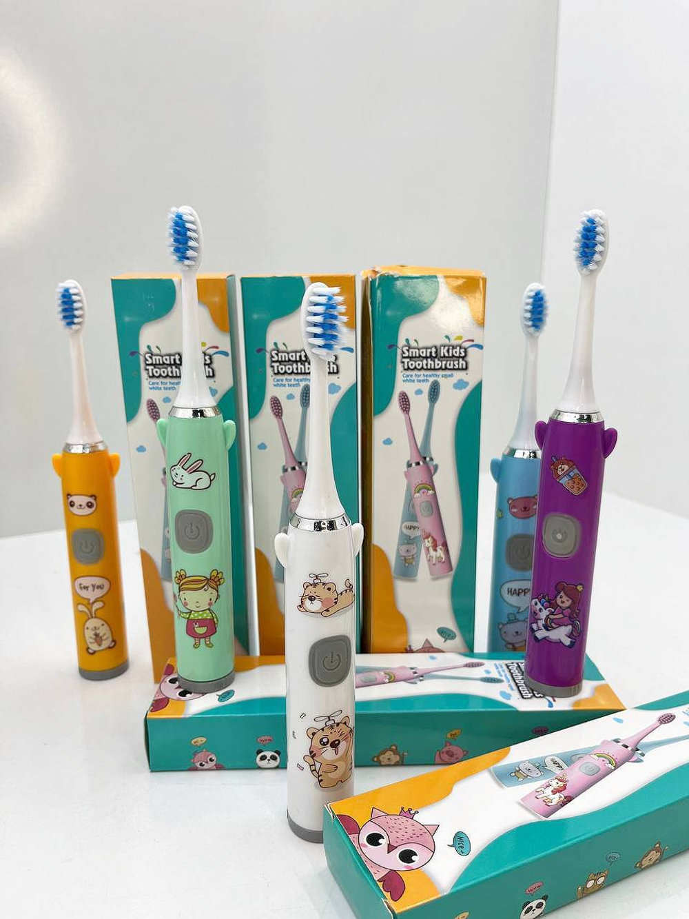 Электрическая детская зубная щётка (белый)