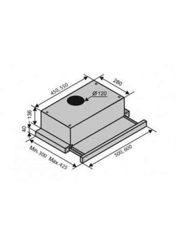Витяжка VENTOLUX GARDA 60 INOX (650) IT