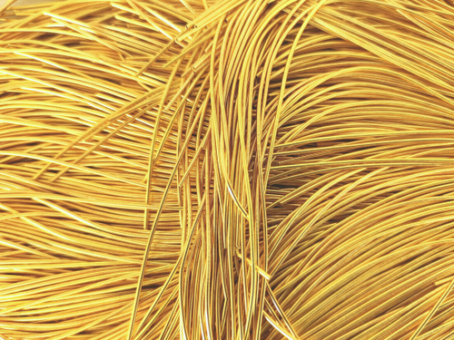 Канитель гладкая золото светлое  1мм