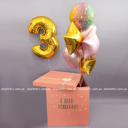Шары на день рождения девочке в коробке