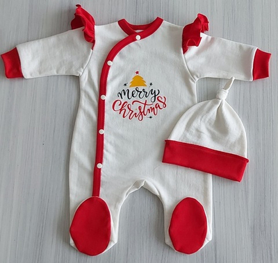 Чоловічок з шапочкою "Merry Christmas", футер ТМ "Happy TOT"