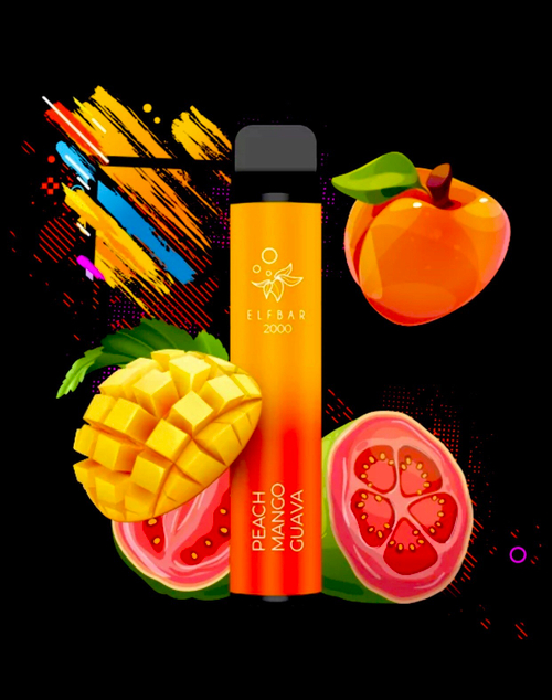Elf bar 2000 Peach Mango Guava (Эльф Бар Персик Манго Гуава)