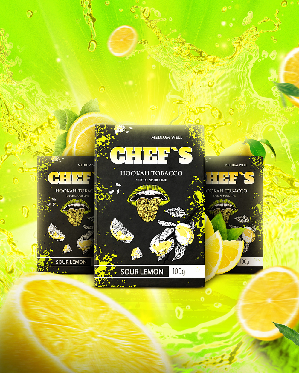 Табак для кальяна Chef’s Sour Lemon (Кислый Лимон) купить дешево