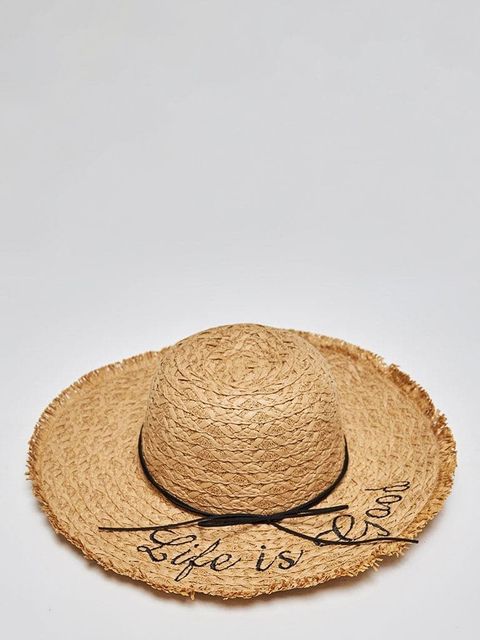 Шляпа пляжная песочная широкополая с вышивкой Pure фото 1