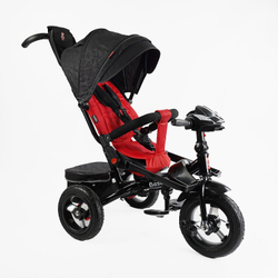 Дитячий триколісний велосипед Best Trike 6088 F надувні/фара, з USB, пультом, батьківською ручкою