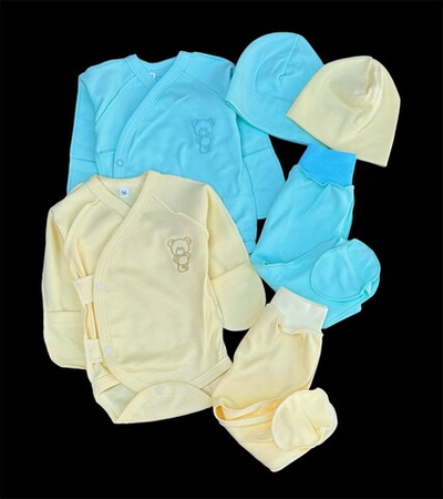 Комплект 3в1: боді, повзунки, шапочка "Ведмедик", інтерлок ТМ "UA" (56 см)