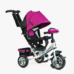 Дитячий триколісний велосипед Best Trike 6588 піна/фара, з батьківською ручкою