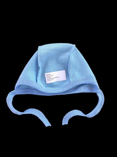 Шапочка із завязками, інтерлок ТМ "Happy ToT" (0-1 міс, 36 см)