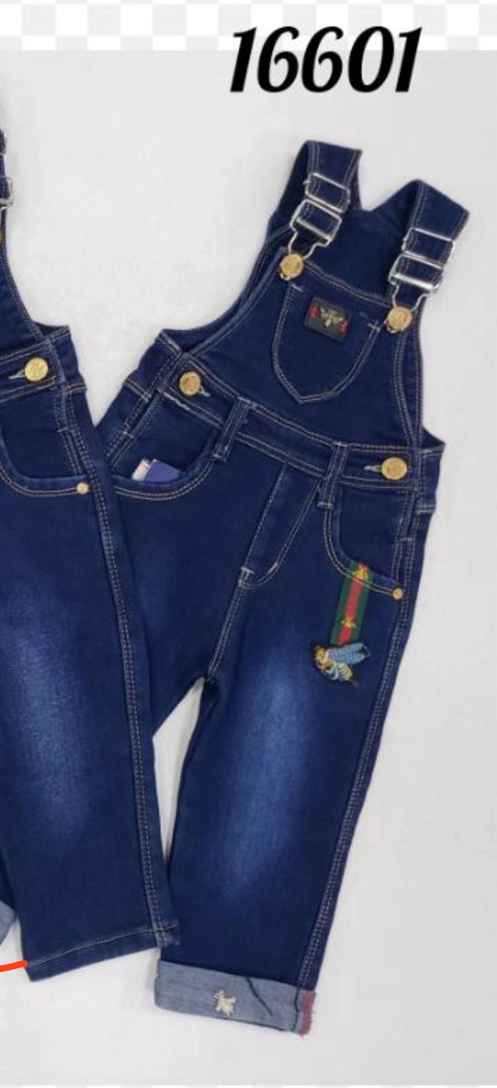 Напівкомбінезон "Bee", джинс на флісі ТМ "Merkiato"