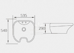 Раковина для перукарської мийки 013