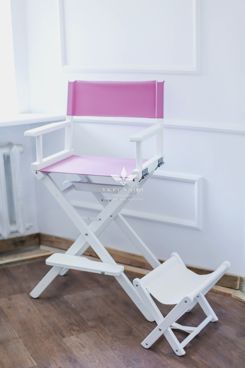 Складной стул для визажа Apolo 4 white