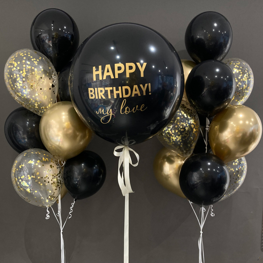 Гелеві кульки на день народження з написом HB my love