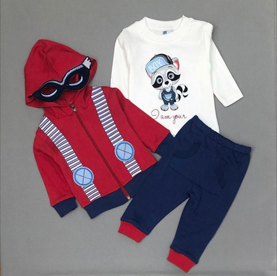 Костюм 3 в 1, бавовна: кофта, штани, реглан "Agumini"