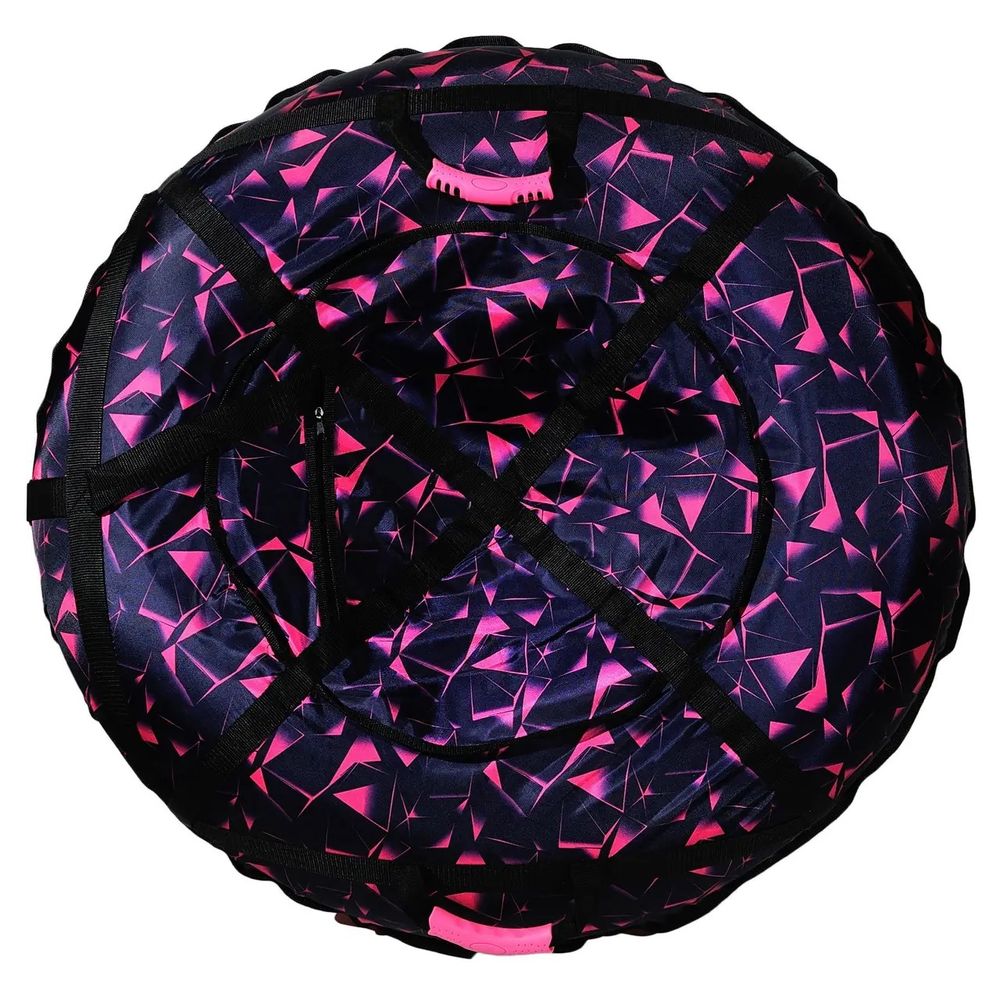 Надувные санки-ватрушки "Розовый лед" диаметр 100 см. (Оксфорд, ПВХ)