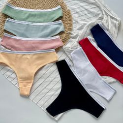 Стрінги з блискучою вставкою на резинці