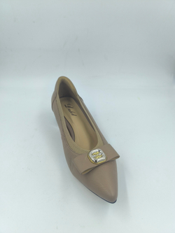 Женские балетки из искусственной кожи с декоративным элементом /размеры 35-40