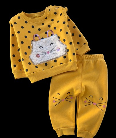 Костюм 2в1: світшот, штани "Кіт" трьохнитка з начосом TM "Pepelino"