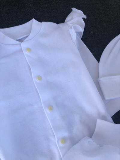 Комплект 3в1 : боді з довгим рукавом, повзунки, шапочка «Ніжність», інтерлок ТМ "Happy TOT" (62 см)