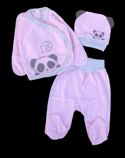 Комплект 3в1: льоля, повзунки, шапочка "Панда", інтерлок TM "Sweet Mario" (62 см)