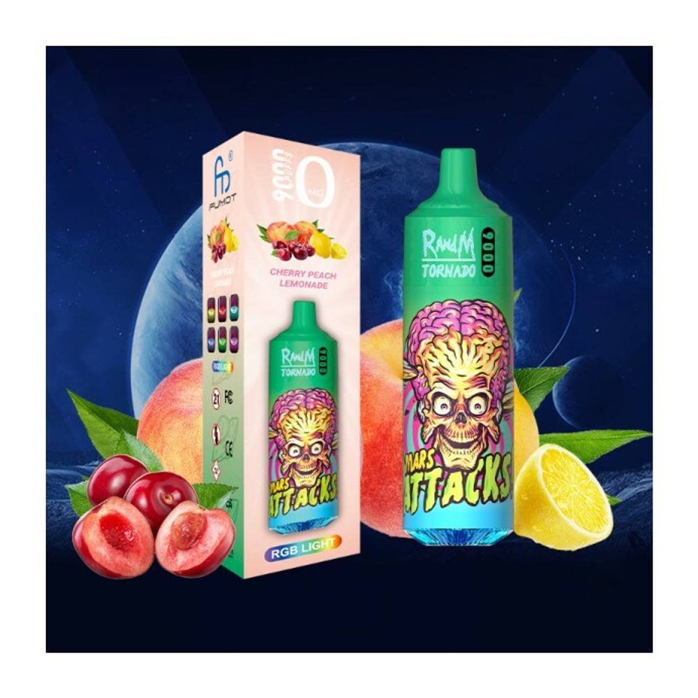 RandM Tornado 9000 Cherry Peach Lemonade 5% nic