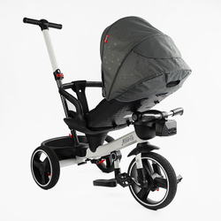 Детский трехколесный велосипед Best Trike Marco 9155 PU, складной руль, музыкальная фара, с родительской ручкой