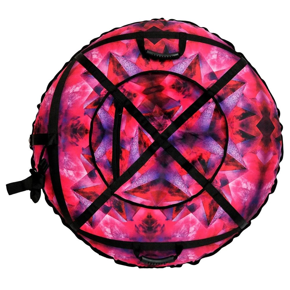 Надувные санки-ватрушки "Розовый кристалл" диаметр 100 см. (Оксфорд, ПВХ)