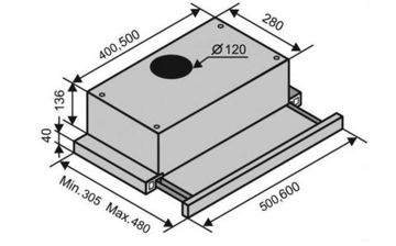 Витяжка VENTOLUX GARDA 60 BK (620)
