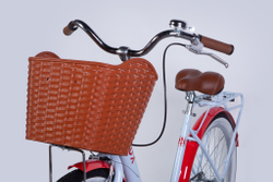 Велосипед городской 26 дюймов Dorozhnik Lux Velosteel 2025 с корзиной и багажником, рама 17"