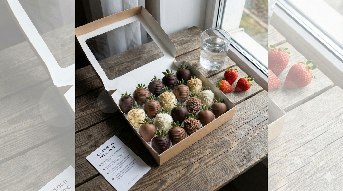 Гід зі свіжості: Скільки та як зберігається полуниця в шоколаді