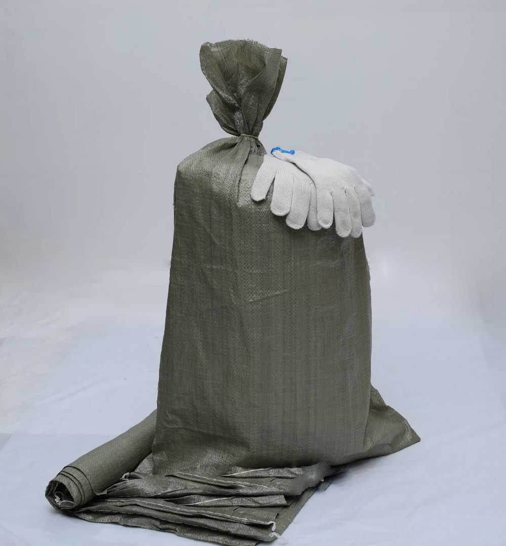 Мешок зеленый плотный 50х105см полипропиленовый