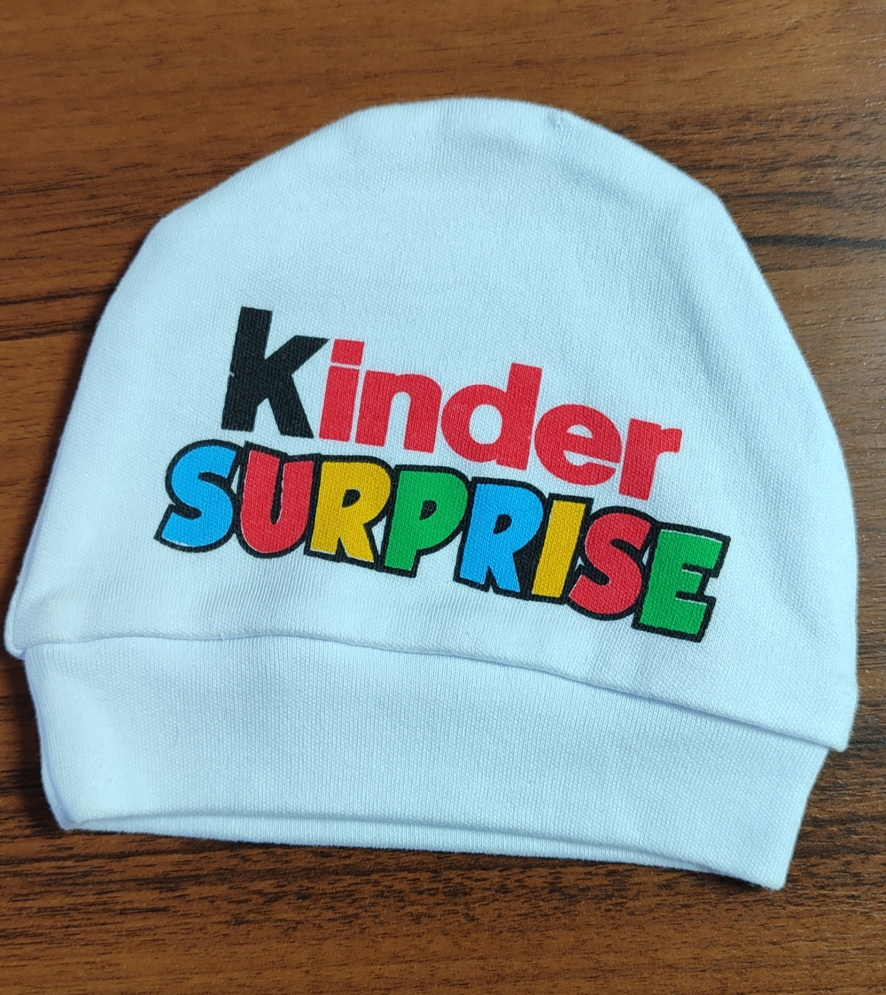 Шапочка "Kinder Surprise", інтерлок ТМ "Tr" (3-6 міс, 40 см)
