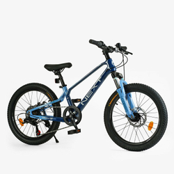 Детский спортивный велосипед 20 дюймов Corso Next магниевый, оборудование Shimano