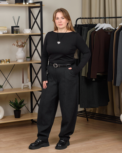 Брюки жіночі кашемір темно-сірого кольору (арт. 2852500601)