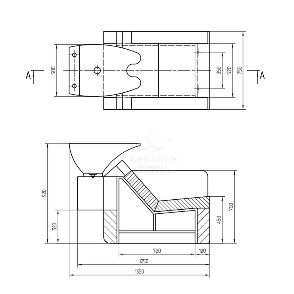 Парикмахерская  мойка 1005
