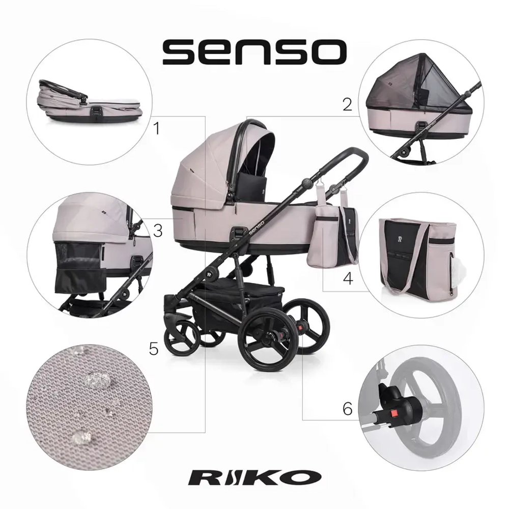 Универсальная коляска 2 в 1 Riko Senso