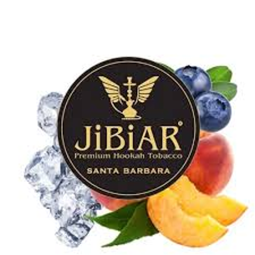 Табак Jibiar Santa Barbara (Джибиар Санта Барбара - Лед, Персик, Черника) 250г (Изготовлен в 2019)