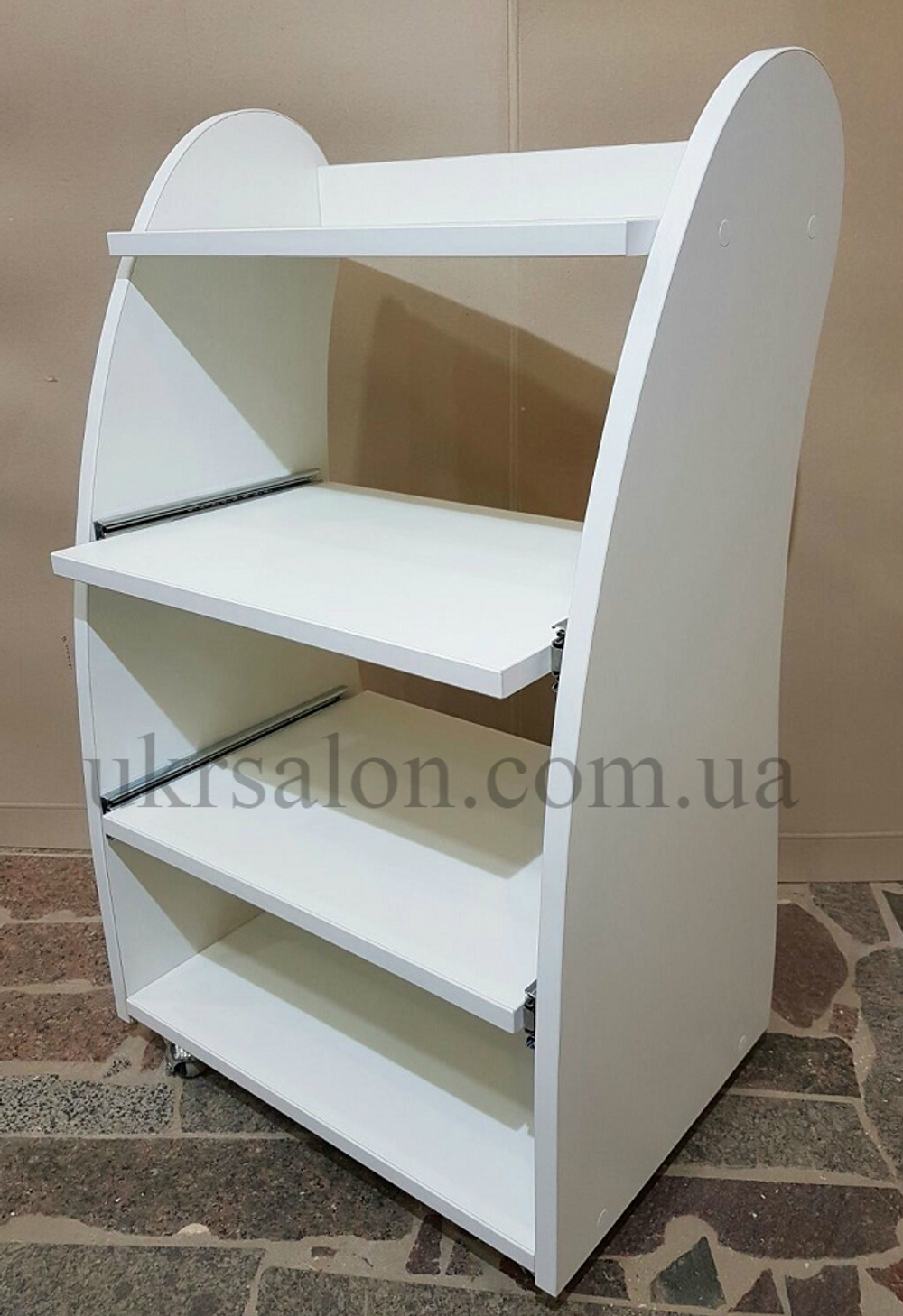 Косметологическая тележка с выдвижными полочками