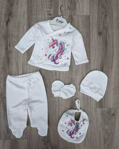 Комплект 3в1: льоля, повзунки, шапочка "Єдиноріжка", інтерлок “Findik”