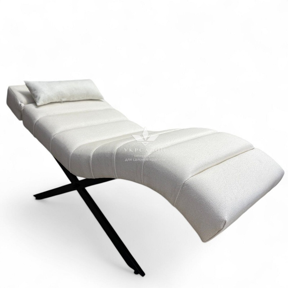 Анатомічна кушетка Mark 555-02 з підголовником та поперечною прошивкою для лашмейкерів та бровістів