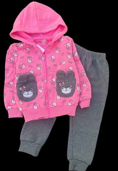 Костюм 2 в 1: кофта, штани "Красуня", трьохнитка з начосом (104 см)