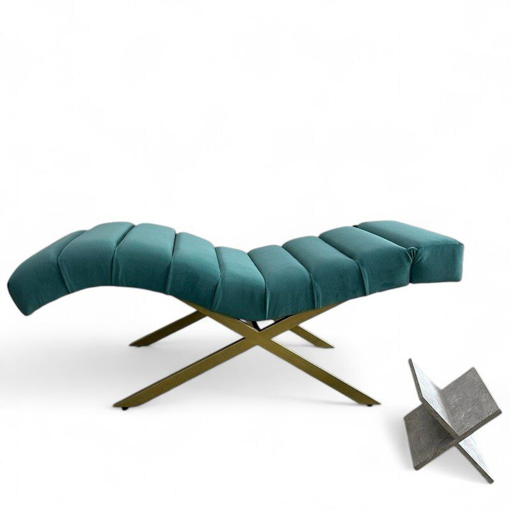 Анатомическая кушетка Mark 555-07 с подголовником и поперечной прошивкой для лашмейкеров и бровистов