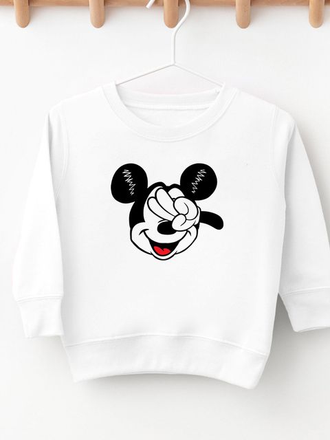 Світшот дитячий білий Salute, I'm Mickey!-2 Love&Live