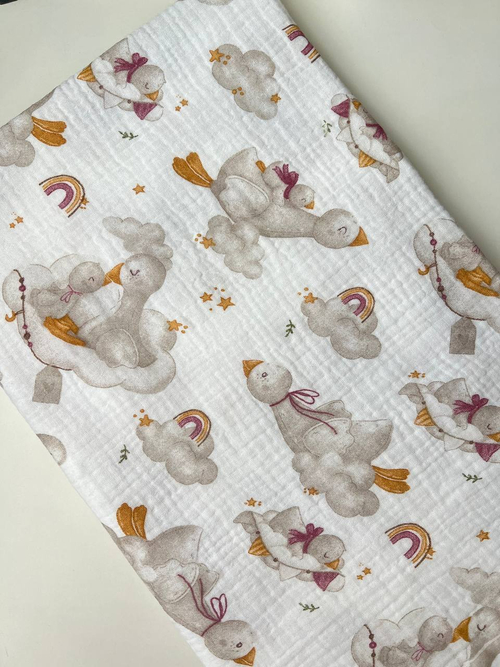 Пеленка муслиновая жатая двухслойная