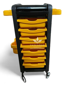 Парикмахерская тележка Elogy Barber черный/желтый